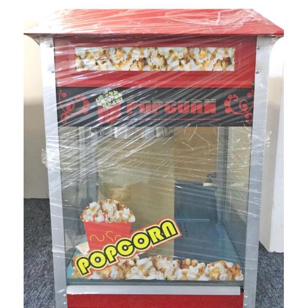 Summer New Industrial Automatic Puffed Cinema Popcorn Machine with Wheels and Warmer