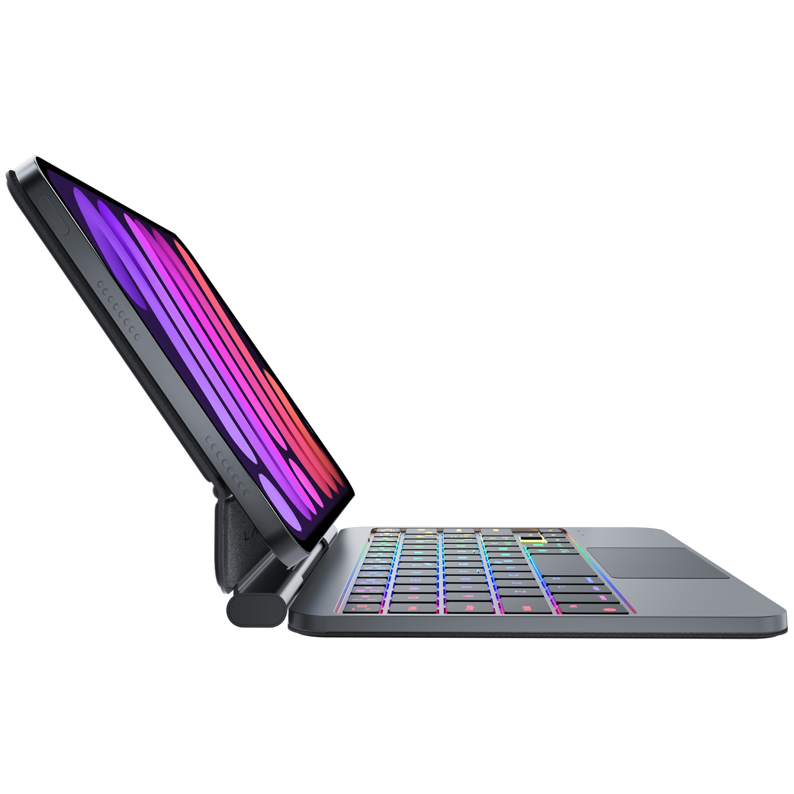 Wireless BT RGB Backlit Keyboard case with Touchpad for iPad Mini Rechargeable Keyboard Cover with Multi-Touch Trackpad  OEM ODM