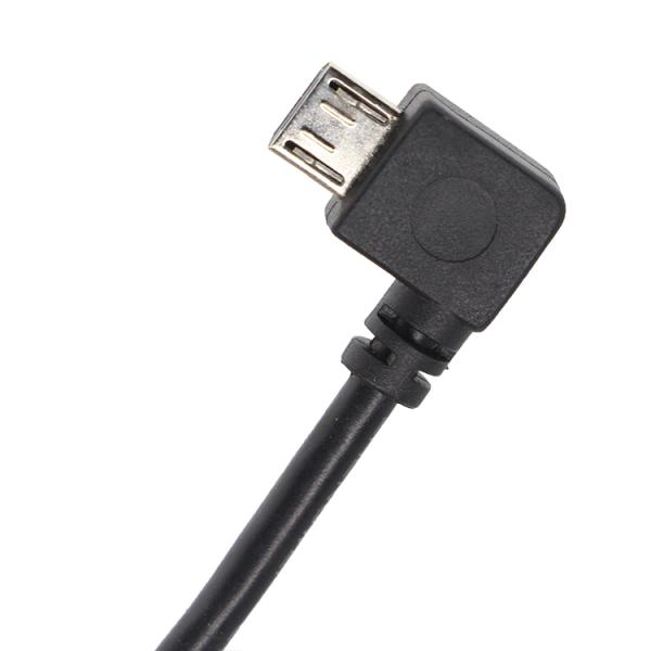 Custom Screw Locking 90 Degree Angle Micro B Male USB 2.0 Type B Female Panel Mount Extension Cable