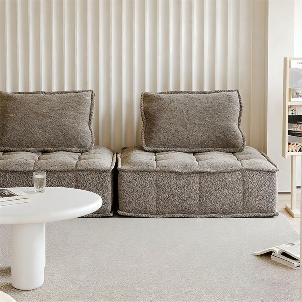 Modern Lazy Home Compressed Sofa Single Fabric Sponge Compressed Sofa Modern
