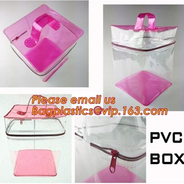Custom made all kinds transparent plastic make up bag clear pvc cosmetic bag for women, new fashion eco-friendly cheap w