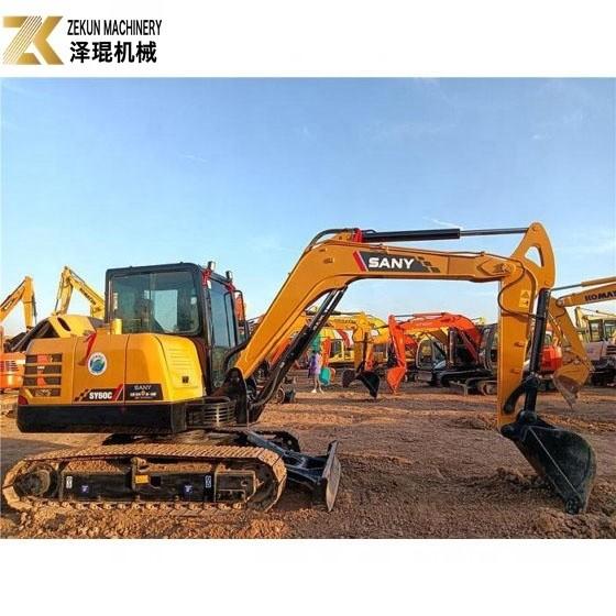 Usado Sany 60 Excavator Crawler SY60C PRO Escavação de segunda mão