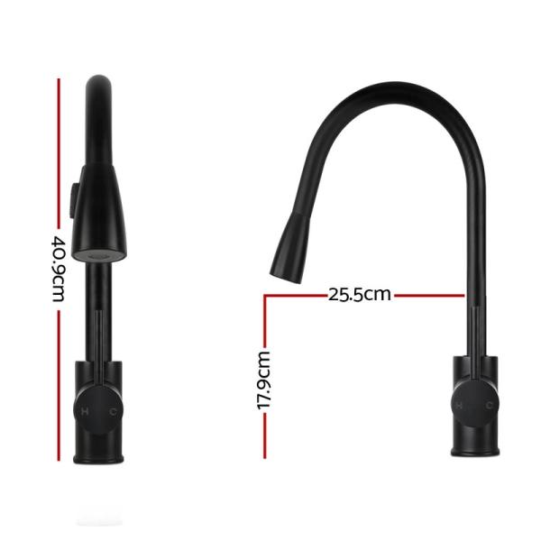 Brass Body Kitchen Mixer Tap with 2 Modes Hot/Cold Water Options and Pull Out Function