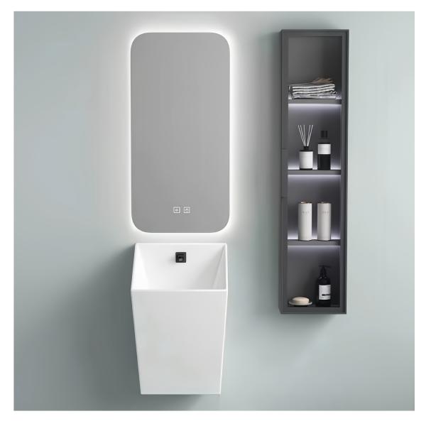 Half Pedestal Ceramic Wall Hung Bathroom Wash Basin for Environmental Glaze and Home