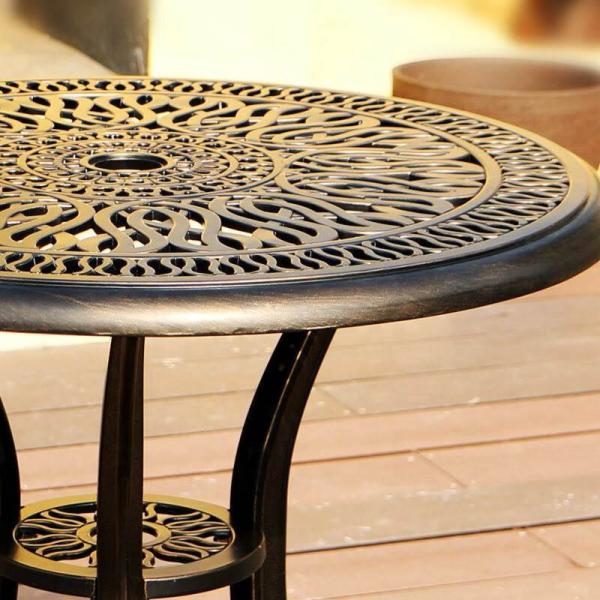 Oem Cast Aluminium Garden Table Unfolded Aluminium Table And Chairs Outdoor