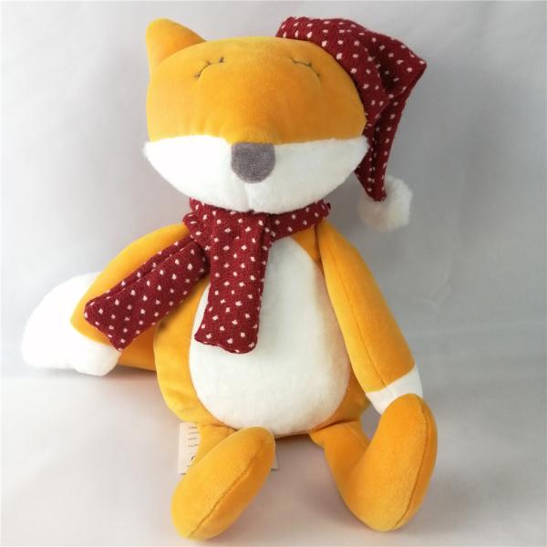 Оранжевый чучело Санта-Клауса Мягкая рождественская лиса Huggable Baby Fox Toys