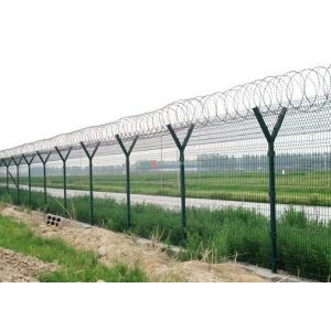 Powder Coated Green 358 Prison Anti Climb Security Fencing