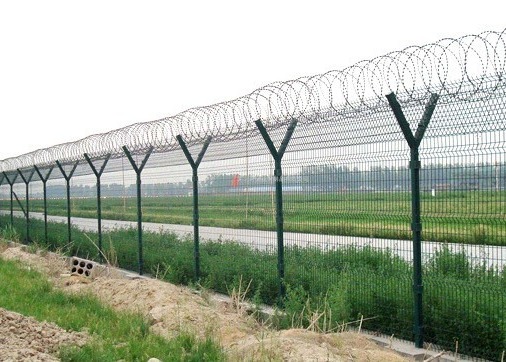 Powder Coated Green 358 Prison Anti Climb Security Fencing