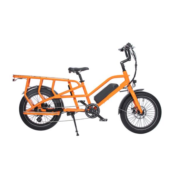 Max Speed 30km/h Brushless Motor 20 Inch Dual Battery Cargo Bike Electric Delivery Bike for Family