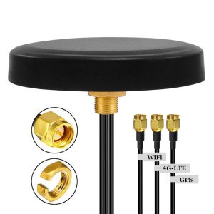 На открытом воздухе водоустойчивые 3 в одной комбинированной антенне шайбы wifi диапазона 2.4ghz 5.8ghz антенны MIMO LTE 4g 5g GPS хоккея шайбы двойной