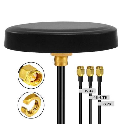 Outdoor Waterproof 3 in one combo puck hockey antenna MIMO LTE 4g 5g GPS dual band 2.4ghz 5.8ghz wifi puck antenna