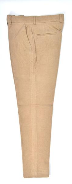 All Cotton Mens Slim Fit Suit Trousers Corduroy Office Beige Adults