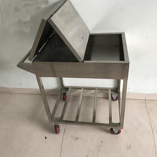 Stainless Steel Kitchen Condiments Trolley For Wok Stove with 12 Containers Capacity