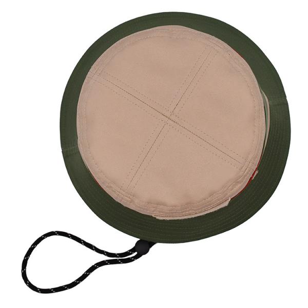Corda ajustável da forma que pesca o chapéu 100% da cubeta do poliéster do costume do chapéu de Sun
