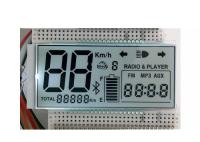 7 exhibición monocromática de los segmentos HTN LCD para el instrumento con el conector de la cebra