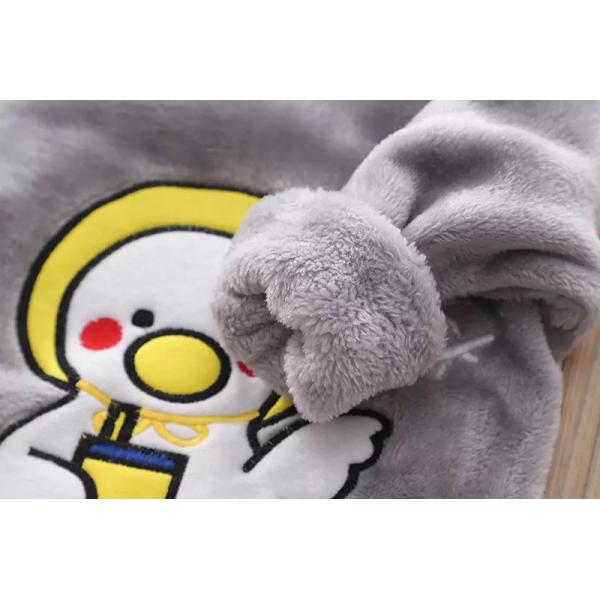 0.9M 35.4in Blue Children'S Pajamas Sets Winter Thick Warm Flannel Pajama Sets