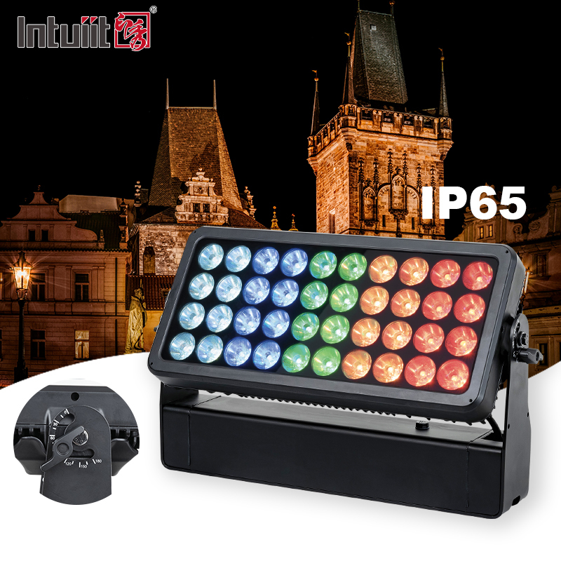 Professional Outdoor IP65 400W LED Floodlight Waterproof RGBW 4in1 Architectural Wash Light for Building Facade Landscape
