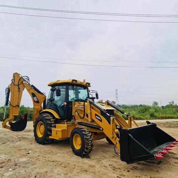 Low Hours CAT 420F Backhoe Loader with Excellent Condition at Building Material Shops
