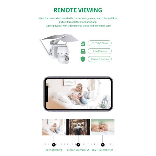 2MP 4G Solar PTZ Powered Battery Cloud PTZ Camera Outdoor Waterproof PIR Motion detection P2P CCTV 4G Security CAMERA