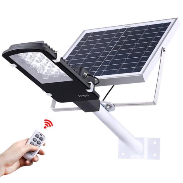 Remote Control Solar Flood Lights 12W 24W Outdoor Security Light Garden