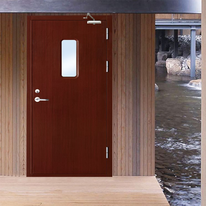 Interior Commercial Residential Design Rated Wood Door Steel Exit Proof Fire Door Office Building School for House