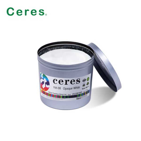 YM-08 Opaque White UV Ink Offset Printing Ink for Metal with Resistance to Cooking