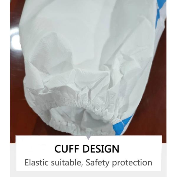 Waterproof Practical Medical Coverall Suit , Multiscene Disposable Coverall White