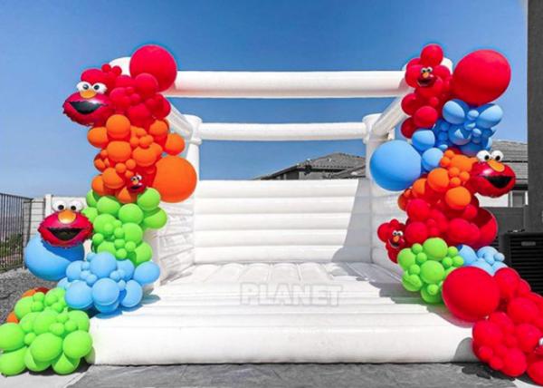Do castelo branco do salto da categoria comercial castelo Bouncy inflável usado banquete de casamento para o casamento