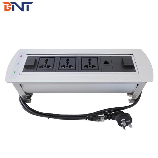 BNT CAT6 network motorized overturn 180 degree table power outlet