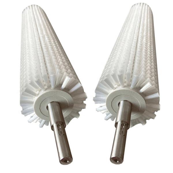 Industrial Cylindrical Metal Roller Brush Microfiber For Conveyor Dusting