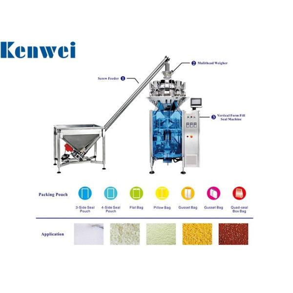 500g Sugar Automatic Bag Packaging Machine With Screw Feeder