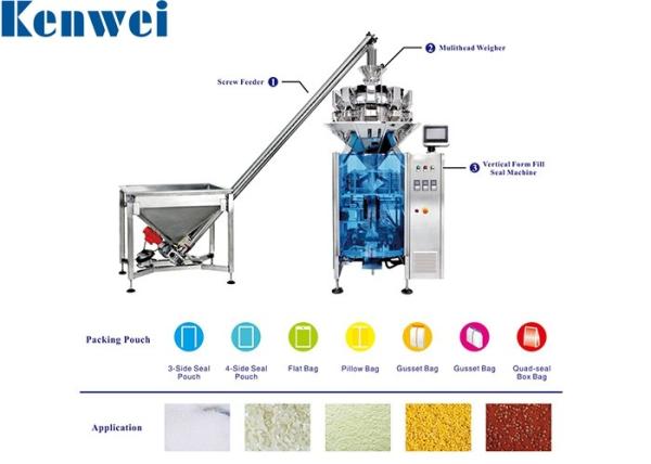 500g Sugar Automatic Bag Packaging Machine With Screw Feeder