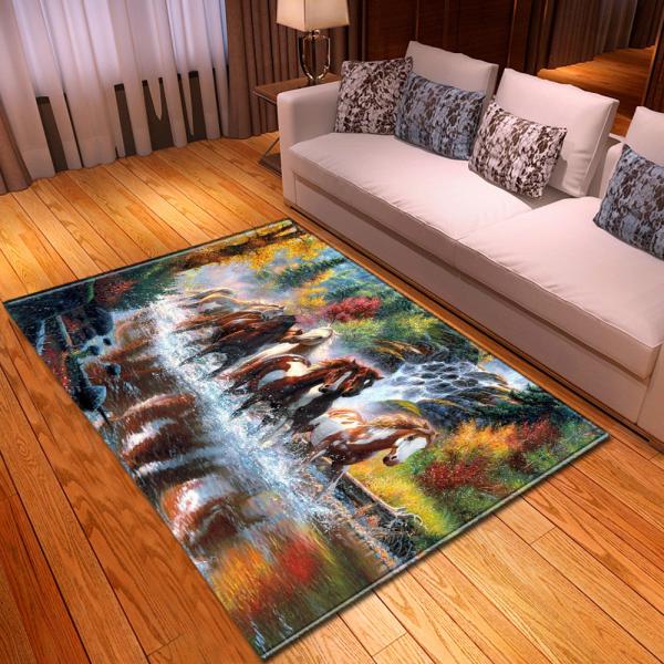 Animal Art Living Room Floor Carpets Flexible Bedroom Runner Rugs