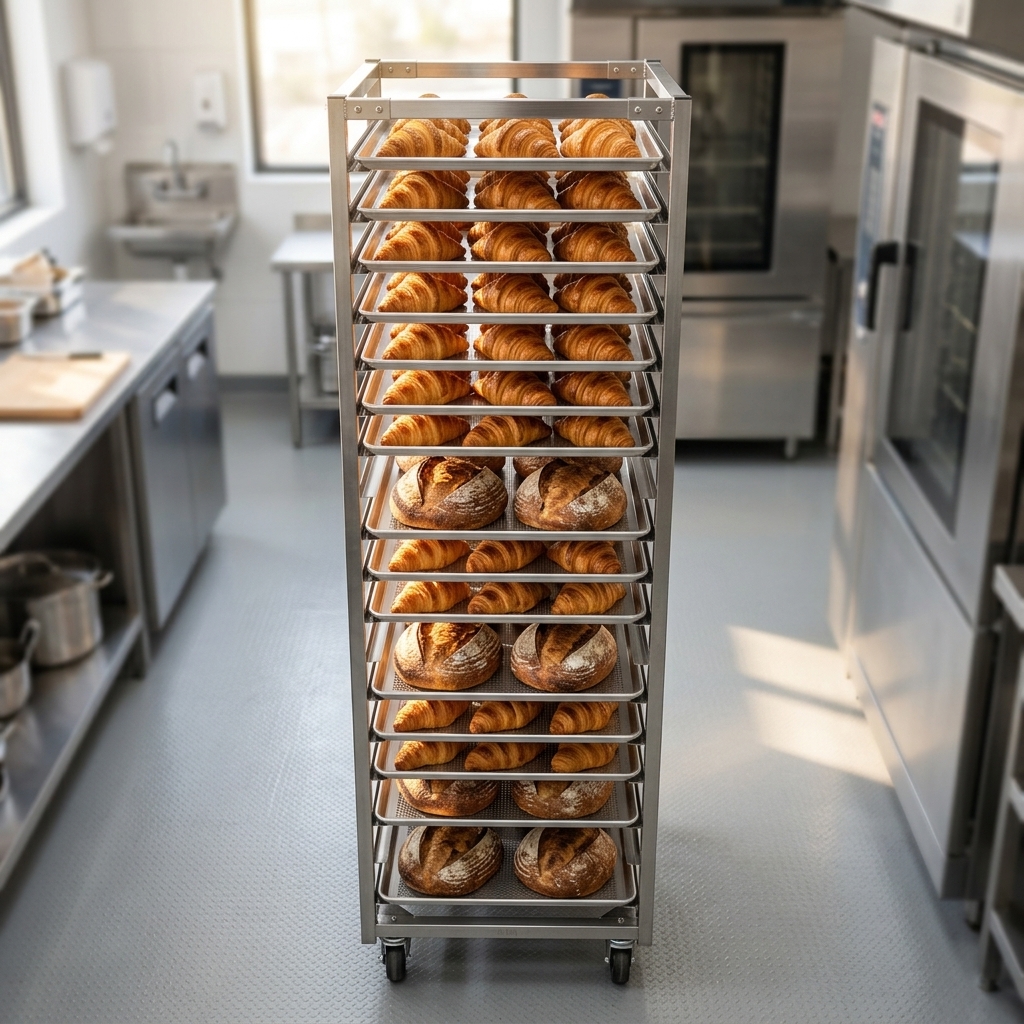 304 Bread Pan Ss Tray Rack Trolley Support Size Customization Cooling Rack Trolley
