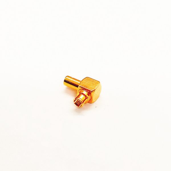 50Ω SMPM-KWB1 Right Angle Female RF Connector with Gold-plated Brass for DC~18GHz Applications