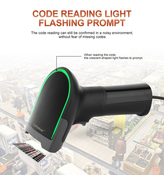 2D читатель кода штриховой маркировки блока развертки кода QR Handheld с кабелем USB для магазина розничной торговли