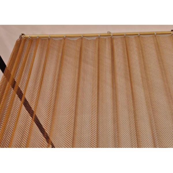 Titanize Coated Decorative Wire Mesh with Diamond Height 3-20mm and Wire Diameter 0.5-2mm