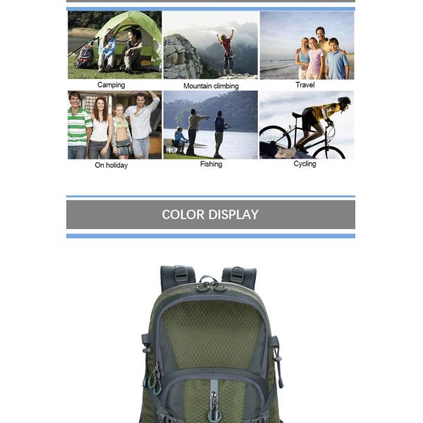 Large Capacity Outdoor Sports Backpacks , Men Women Travel Backpack Custom Logo