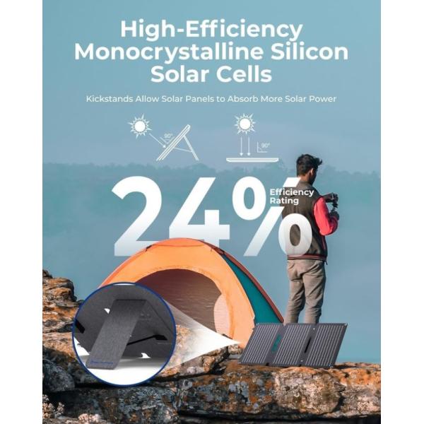 ETFE Waterproof 900D PVC Solar Panel Charger 30W Foldable Solar Panel For Camping