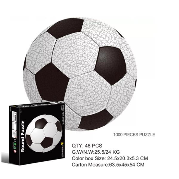Oil Painting Cardboard Football Jigsaw Puzzles 1000 Pieces Large For Adults