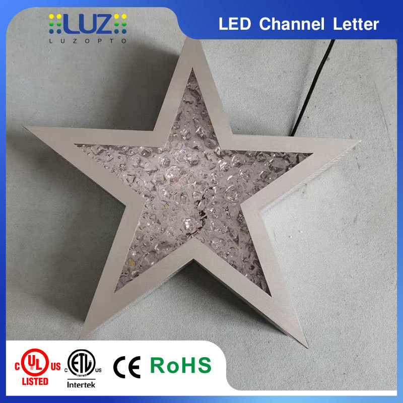 Custom Frontlit Sparkling Acrylic & Perforated Stainless Steel LED Channel Letter Sign