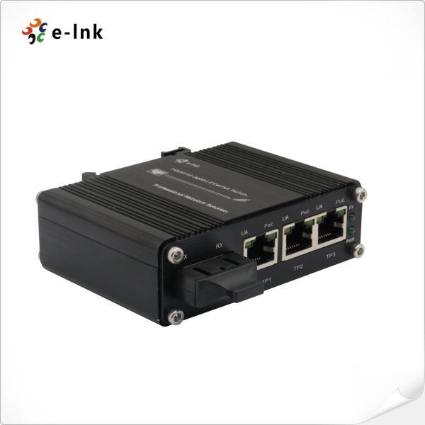 Compact Industrial PoE+ Ethernet Switch with Voltage Booster and SC Port 90W