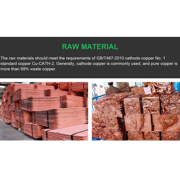 Raw Material Scrap Copper/Cathode Copper Copper Rod Upward Continuous Casting Machine