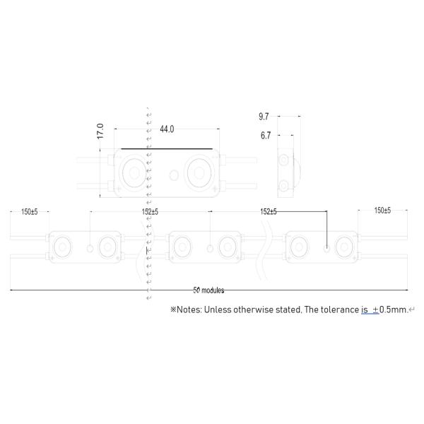 ДК ИП65 модулей 24В СИД письма канала белого цвета водоустойчивый