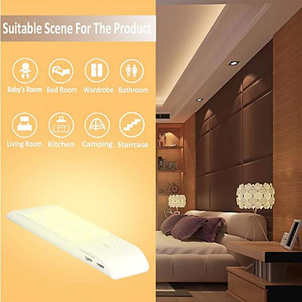 PIR 3.7V Kitchen Induction Night Light 500mah Under Wall Cabinet Lighting