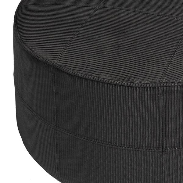 Waterproof Fabric Living Room Round Fabric Ottoman H36cm
