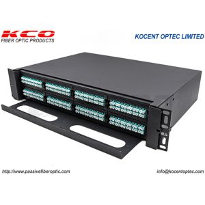 19 Inch 2U MPO Patch Panel with 192 Core Capacity and Rack Mount Design for LC