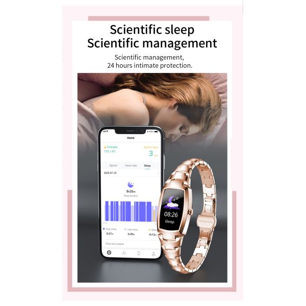 Eraysun Hot Sales H8pro Fashion Women Smartwatch for Android IOS Tracker Pressure Lady H8 Pro Smart Watches