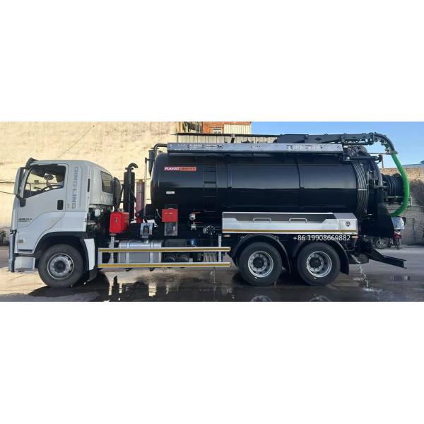 Camion d'aspiration d'eaux usées ISUZU 4x2 conducteur 10000L avec pompe à vide pour l'aspiration des eaux usées, camion-citerne de vidange à vide
