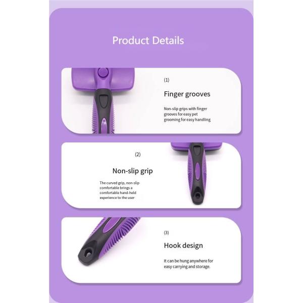 Удаление волос для домашних животных Игла гребка Массаж для собак Гребка для мытья для кошек Уборка и уборка
